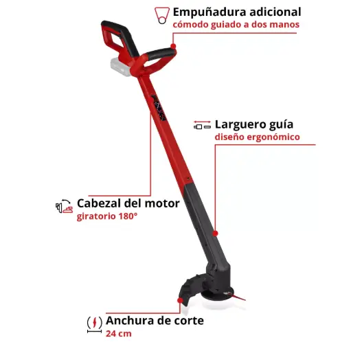 [3411115] Bordeadora inalambrica 18V + 20 Cuchillas SOLO GC-CT 18/2411 Li P-Solo 3411115 EINHELL