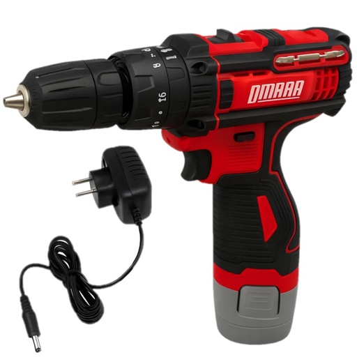 [TBAT-12M] Taladro-ator Percutor 10mm 12V + 1 Bat + Cargador TBAT-12M OMAHA
