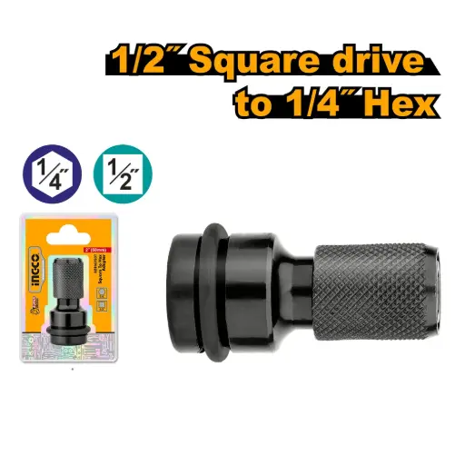 [ABH60501] Porta punta adaptador p-Llave Impacto a Atornillador Impacto 1/4" ABH60501 INGCO