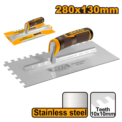 [HPTT28138] Llana metalica 280X130mm Dentada 10X10 HPTT28138 INGCO
