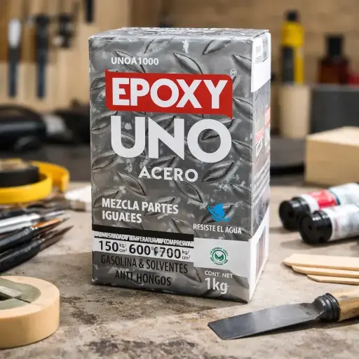 [FUADSASA3932] Adhesivo Epoxy Uno Uso Industrial Acero X 1 Kg  FUADSASA3932 FUSION EPOXY