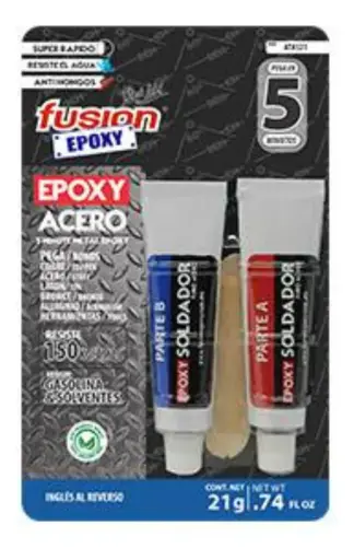 [FUADSASA3914] Adhesivo Epoxy Tubo liquido Soldador Acero 5 Min X 21 Gr  FUADSASA3914 FUSION EPOXY