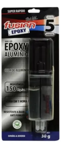 [FUADSASA3918] Adhesivo Epoxy liquido Jeringa Aluminio 5 Min X 30 Gr  FUADSASA3918 FUSION EPOXY