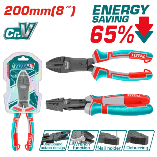 [THTC510806] Pinza electricista  200mmL (8") universal INDUSTRIAL THTC510806 XPIIAC200 TOTAL