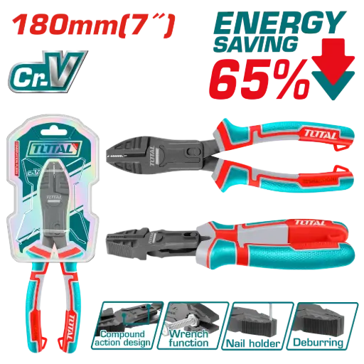 [THTC510706] Pinza electricista  180mmL (7") universal INDUSTRIAL THTC510706 XPIIAC180 TOTAL