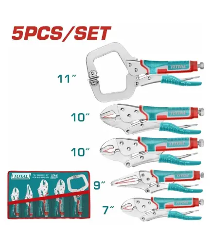 [TOS23091] Juego Set Pinzas 5p Pinzas presión industrial TOS23091 XPK000500 TOTAL