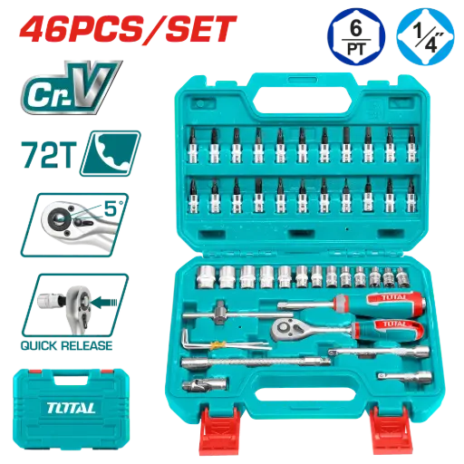 [THT141462] Bocallaves Juego    1/4" 46p c-acces THT141462 XCHI04510 TOTAL