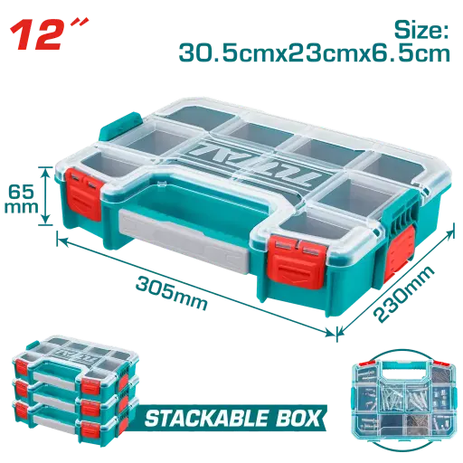 [TPBX1121] Estuche organizador apilable 300mm (12") TPBX1121 XCP00012M TOTAL