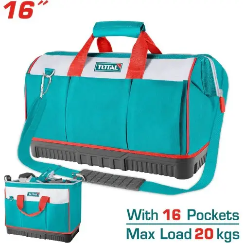 [XBTI0R160] Bolso de Tela para Herramientas 16" reforzado c-base rígida THT16163 XBTI0R160 TOTAL