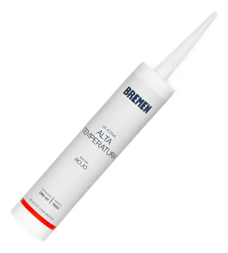 [7653] Sellador silicona alta temperatura 280ml ROJ 7653 x unidad BREMEN