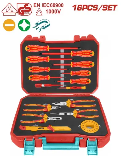 [THKITH1601] Juego Set 16 herramientas maletin aislada 1000V INDUSTRIAL THKITH1601 XCHIA1600 TOTAL