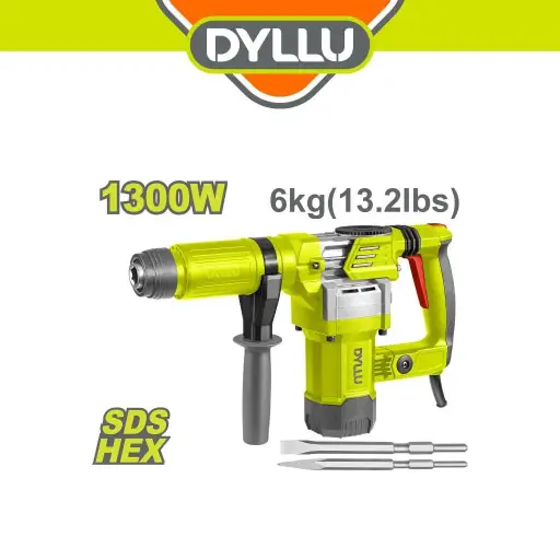 [DEGRMD130] Martillo demoledor SDS Hex 17mm 1300w 15J 6kG  DTDB1D45-4 DEGRMD130 DYLLU