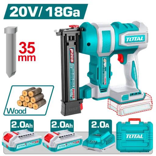 [TCBNLI20686-4] Clavadora inalamb 20V  35mm +2 bat 2.0A + maletín TCBNLI20686-4 V2VIEN212 TOTAL
