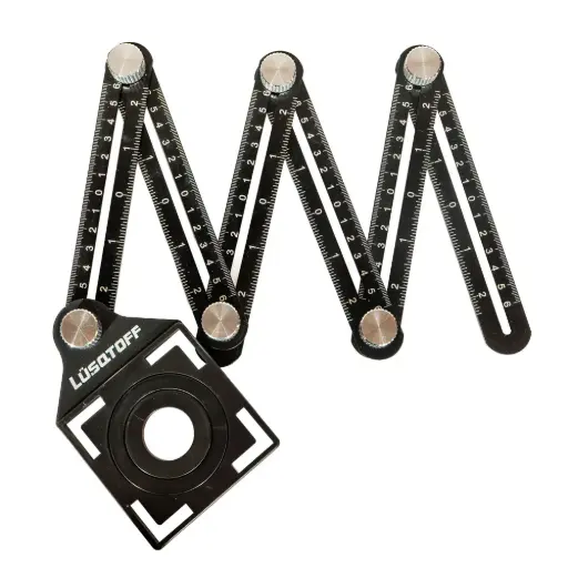 [L7018] Regla de aluminio plegable p-agujeros colocacion ceramica L7018 LUSQTOFF
