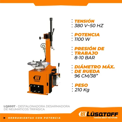 [VWX9] Destalonadora equipo p-cambiar neumático trifásico 380V LQ600T LUSQTOFF