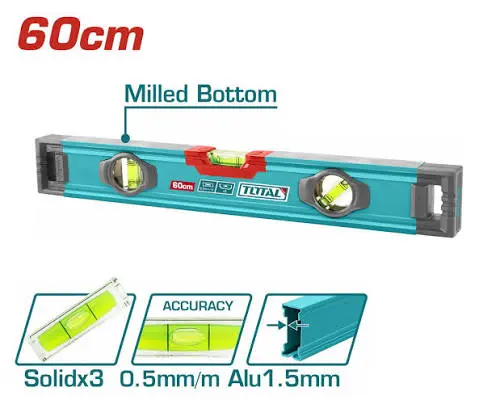 [LXP8] Nivel  600mmL  3gotas Aluminio INDUSTRIAL TMT26028 XNBI00620 TOTAL