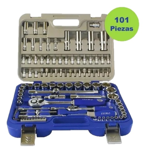 [89Y5] Bocallaves Juego hexagonal 1/4"-1/2" 101p M c-acces 129-101-4 IRIMO