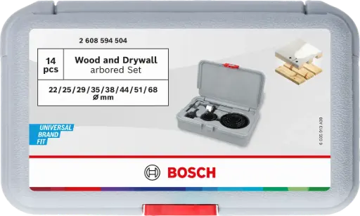 [T5EQ] Set sierras copa madera/yeso  22 a 68mmD 13piezas BOS81125 2608594504 BOSCH