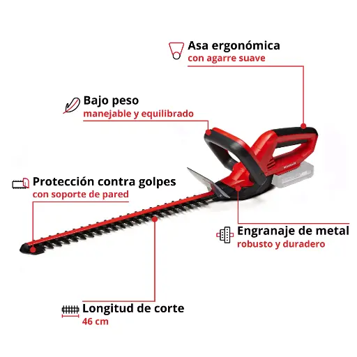 [BA6P] Cortacerco   520mmL 18V inalamb 3410642 GE-CH 1846 Li Solo EINHELL