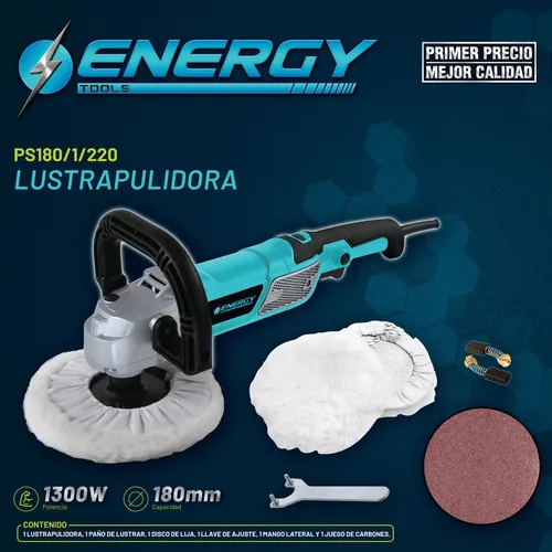 [XP2K] Lustra-pulidora 180mmD 1300W Velocidad Variable PS180/1/220 ENERGY